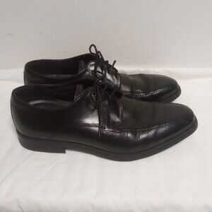 Mens Ecco Black Leather Oxford Shoes sz 10 Like New